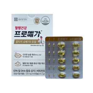 종근당건강 프로메가 알티지 오메가3 듀얼 520mg x 60캡슐 1박스