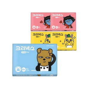 크리넥스 여행용 티슈 카카오프렌즈 (색상랜덤) 50매, 5팩