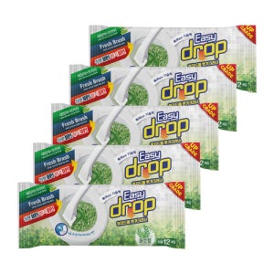 이지드롭 일회용 변기크리너 리필 허브향 5팩 롤포장