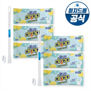 이지드롭 변기크리너 세트 (핸들+리필브러쉬), 뉴핸들2개+리필브러쉬6팩(72개입) 뉴레몬팩