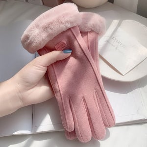 따뜻한 여자 벨벳 장갑 부드러운 겨울 기모 방한 장갑