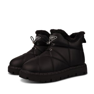 슈퍼카미트 여성 겨울 털 부츠 키높이 통굽 가죽 앵클