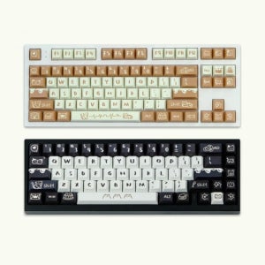 사오파오 체리 스타고양이 키캡 PBT 5면 염료승화 140키 (2가지)