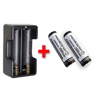 깜냥2구 충전기+메가캐논 배터리 18650 2900mAh 충전지 2개