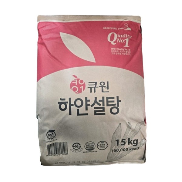 큐원 하얀 설탕 15kg