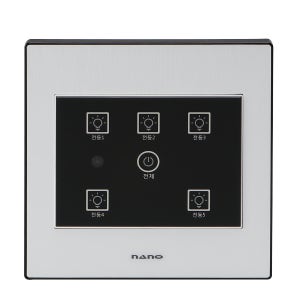 나노 아트 2 터치 스위치 중 5구 블랙 엣지 리모컨 별도상품