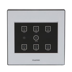 나노 아트 2 터치 스위치 중 6구 블랙 엣지 리모컨 별도상품
