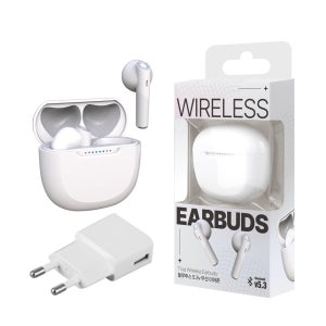 블루투스 이어폰 Ver 5.3 이어버드 오픈형 무선이어폰 화이트 YN45SW