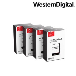 [WD공식총판점] Ultrastar HC550 14TB WUH721814ALE6L4 4PACK 패키지 무상3년 14TBx4 56TB 서버 NAS (14TB 4개 묶음)