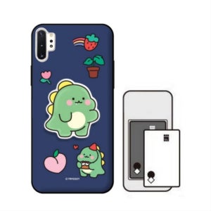 갤럭시노트10플러스 톡케이스 카드수납 범퍼 귀여운 공룡 캐릭터 파티