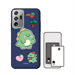 갤럭시노트20울트라 톡케이스 카드수납 범퍼 귀여운 공룡 캐릭터 파티