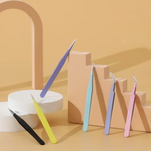 마카롱 다꾸정밀핀셋 스티커 집게 일자형 곡선형 다이어리 꾸미기 커브형 일자형