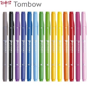 톰보 플레이컬러2 트윈 수성 슬림 사인펜 일러스트 컬러링 다꾸 하이라이팅 03 옐로우