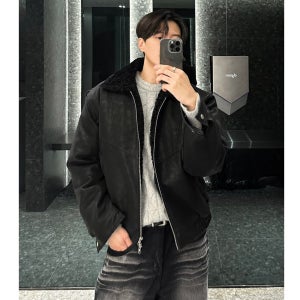 남자무스탕 남자크롭무스탕 남성겨울아우터