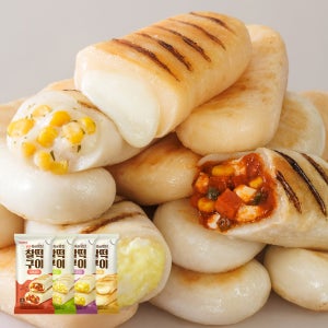 [굽네] 속이꽉찬 찰떡구이 4종 8팩 (통모짜/토마토피자/고구마치즈/콘치즈)