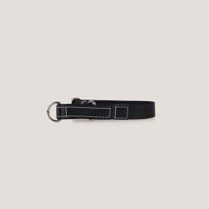 고프 마틴게일 강아지 반려견 가죽 목줄 블랙 블랙