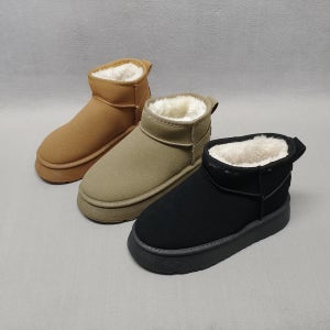 세무 겨울 방한 털안감 키높이 통굽 숏부츠 4cm