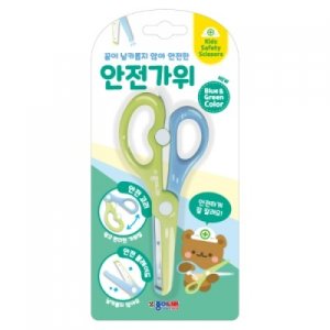 종이나라 안전가위 블루 그린