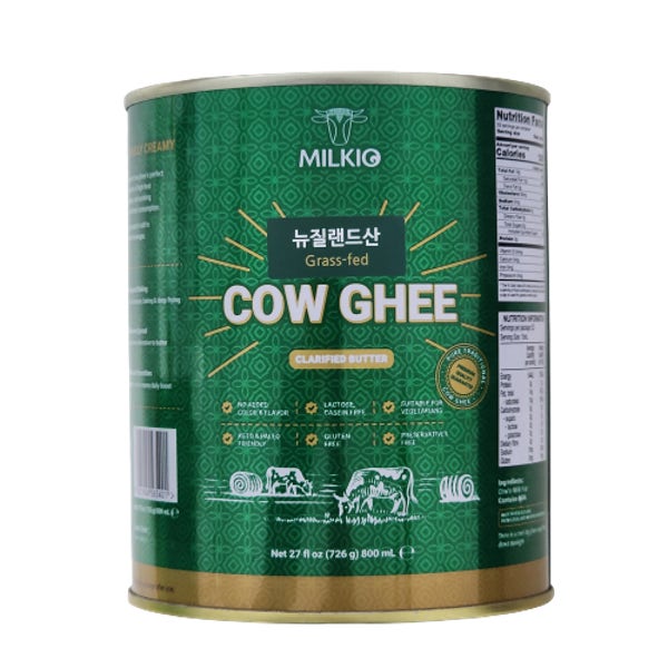(뉴질랜드) 밀키오 목초사육 기버터 Ghee 726g (800mL) 캔포장