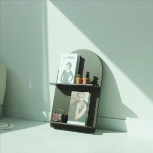 벽에 기댄 선반 우드 인테리어 소품 진열 선반 미니 가구