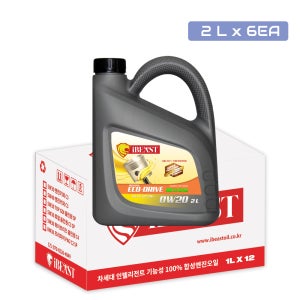 아이비스트 에코드라이브 0W20 C6, C5, SP SN+ 디젤 가솔린 공용, 하이브리드 엔진용 2L x 6EA 1BOX