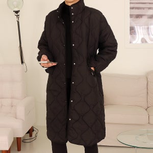 남자롱패딩 오버핏 하이넥 남성깔깔이 남자패딩코트