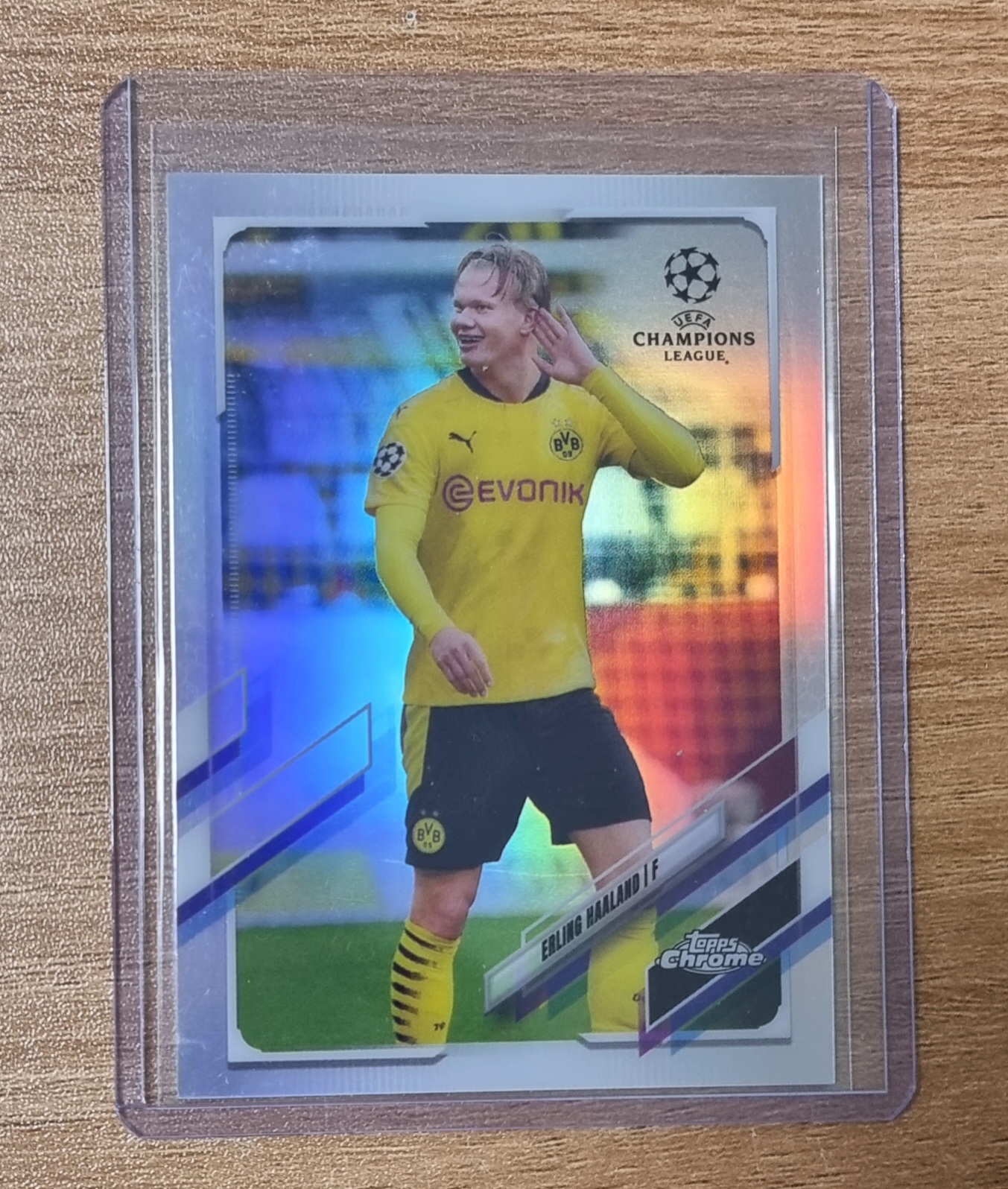 엘링 홀란드 2020-21 Topps Chrome UEFA Refractor Erling Haaland 홀란 No-49 축구 카드