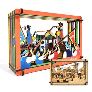 도움소 나만의 DIY 우드 시어터 스토리 터널북 한국 전통 민속놀이 차전놀이