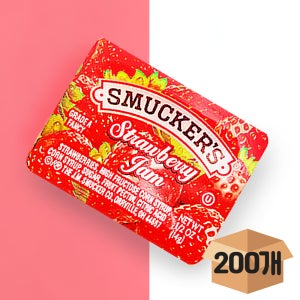 [분이네] 스머커스 딸기잼 (BOX) 200개입 대용량 일회용쨈 토스트 딸기 과일잼