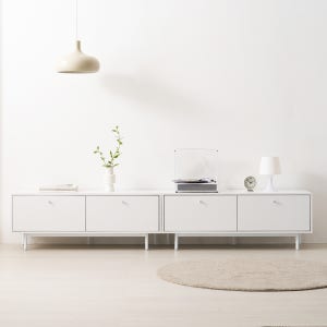 플래츠 2400 거실장 낮은거실장 티비다이 TV장 거실서랍장