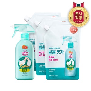 온더바디 코튼풋 발을씻자 풋샴푸 385ml 자몽 1개+리필 500ml 자몽 3개