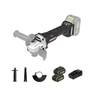 웍스 충전 앵글 그라인더 100mm 20V 4.0Ah 배터리2개 WU806.2 핸드