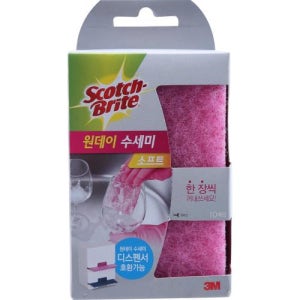 3M 생활용품 수세미 원데이 수세미 플러스 리필 소프트 10매