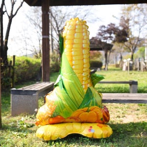 엄청 큰 옥수수 대형 풍선 / 스탠딩 옥수수 풍선 가을 교회 추수감사절 파티 장식