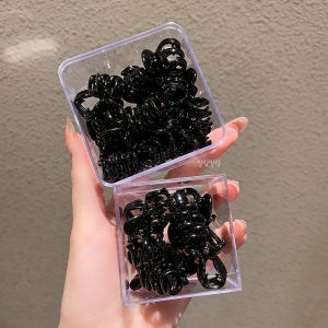 블랙 미니집게핀 세트 땋은 옆머리 삔 디스코핀