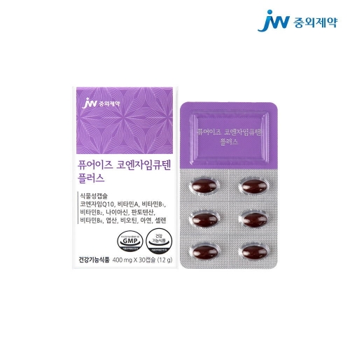 <b>중외제약</b> 퓨어이즈 코엔자임큐텐 플러스 400mgx30캡슐