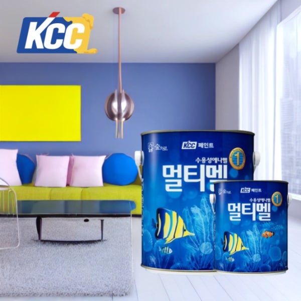 KCC 방문 목재 나무 가구 몰딩 문틀 욕실문 화장실 문 친환경 페인트 0.9L 백색 무광