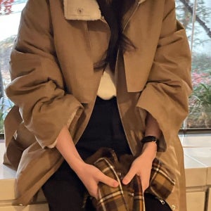 bronze 브론즈 양털 덤블 집업 하프 야상 점퍼 2color