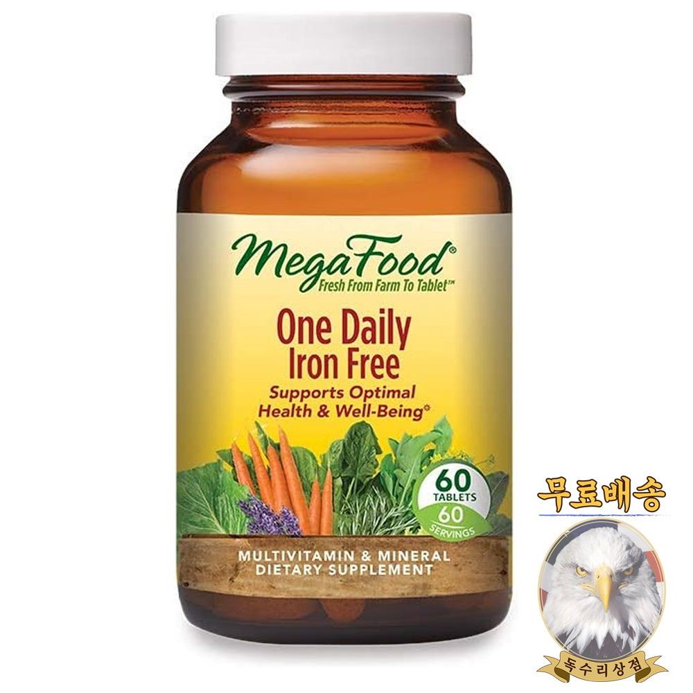 메가푸드 <b>원 데일리 아이언프리</b> 멀티비타민 60정