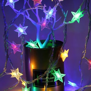 80구 LED 별 가랜드 전구10M 릴레이 크리스마스전구