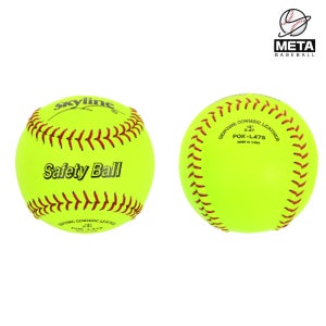 스카이라인 소프트볼 연식구 가죽 야구공 12인치 1타스 POK-L47S