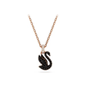 [스와로브스키/본사정품] Iconic Swan 블랙 목걸이 XXS 5678046