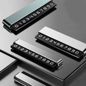 주차 전화번호판 알림판 메탈 싱글 듀얼 마그네틱 자석 안심 자동차 신차 세차 선물 메탈싱글 그레이