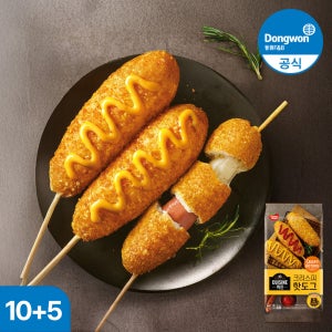 [N배송] 동원 퀴진 크리스피 핫도그 80g 15개 외 3종 치즈 한입핫도그