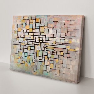 몬드리안-구성no.2 추상화 명화 미술 작품 캔버스 액자 인테리어 6호 40.9x27.3cm