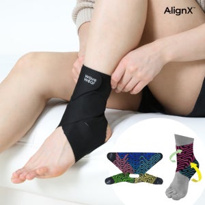 [웨이브웨어] 테이핑 발목 보호대 A1 - 달리기 헬스 자전거 발목 압박 조절