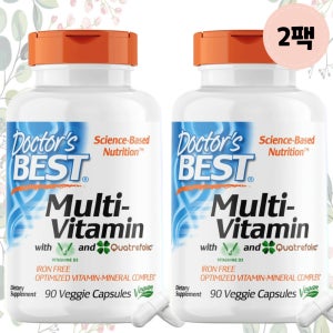 닥터스베스트 멀티비타민 4세대 활성 엽산 아이언프리 90베지캡슐 2팩