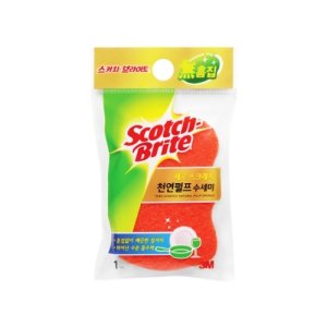 3M 수세미 제로스크래치 천연펄프 1P