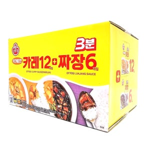 코스트코 카레 짜장 오뚜기 3분 카레 짜장 팩 3.6KG [200G X 12개+6개]