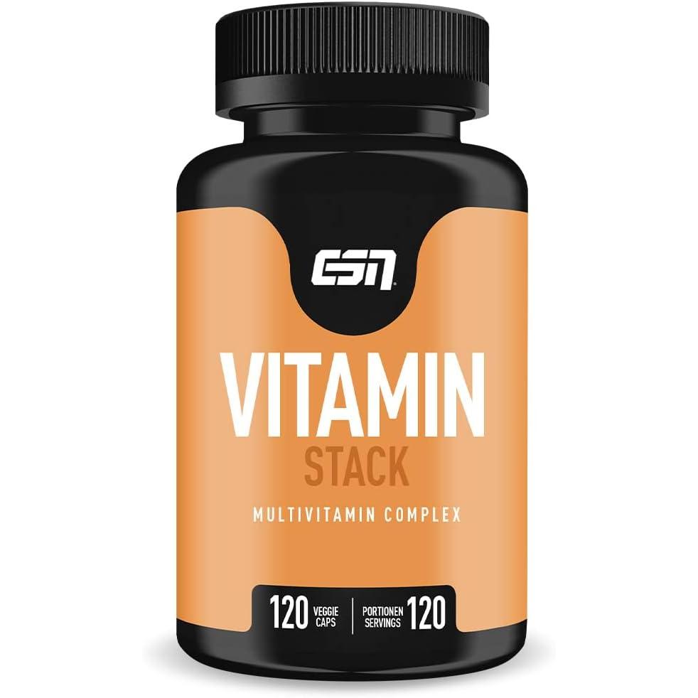 독일 이에스엔 멀티비타민 스택 <b>비타민A</b>군 B군 <b>ESN</b> Vitamin Stack Multivitamin 120캡슐